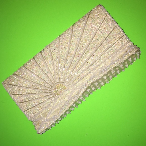 Vintage ✨LA Regale Seed Bead Evening Clutch bag - Picture 4 of 8